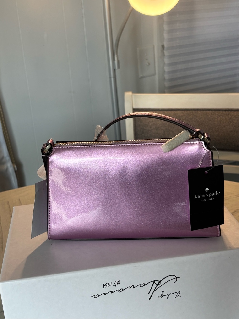 Kate Spade New York Kenzie Patent Fabric mini Cross body Bag - Picture 2 of 6